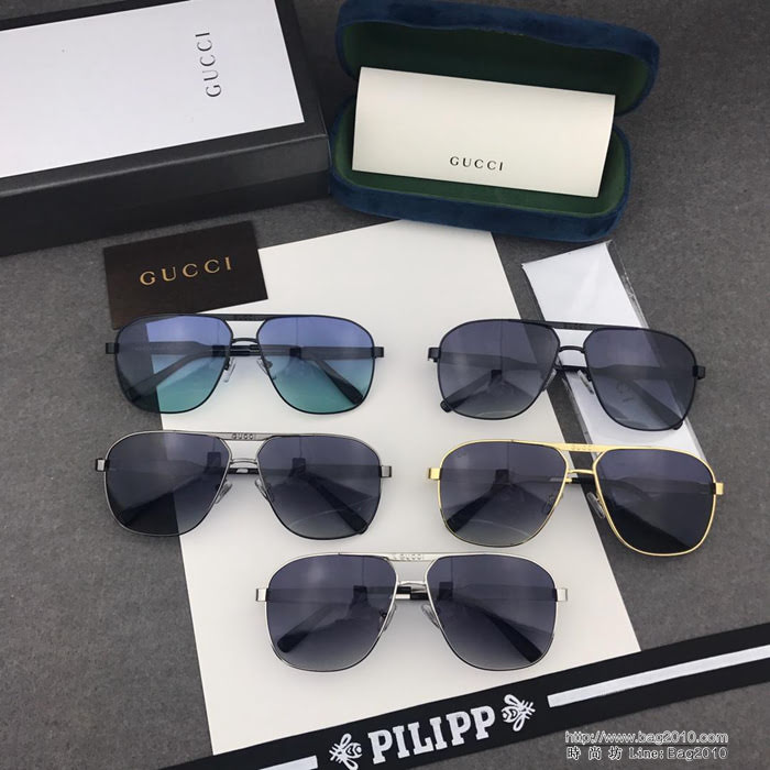 GUCCI古馳 G家新款出貨 金屬偏光墨鏡 完美品質 超級時尚  lly1543
